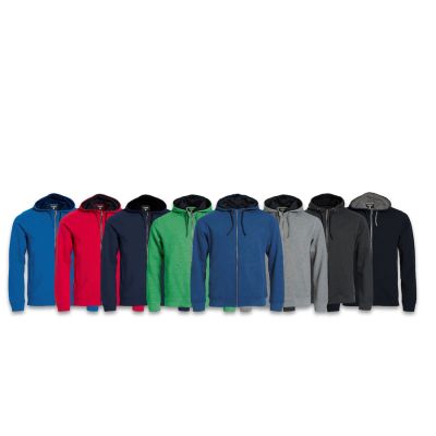 Толстовка мужская CLASSIC HOODY FULL ZIP 300, серый меланж-4