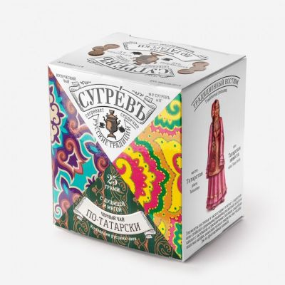 Подарочный набор 'Восемь чаёв'  СУГРЕВЪ в сумке из хлопка, разные цвета-9