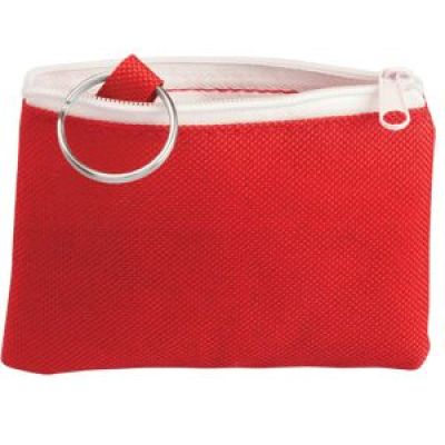 Футляр  для ключей  'Лайт',  красный; 11 х 7,5 х 1 см; полиэстер 600D, шелкография, ярко-красный-0