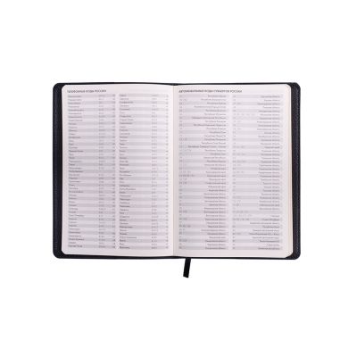 Ежедневник недатированный портфолио Mark, А5, черный, кремовый блок, золотой срез-4