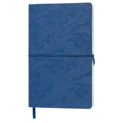 Бизнес-блокнот Tabby Franky, гибкая обложка, в клетку, темно-синий-0