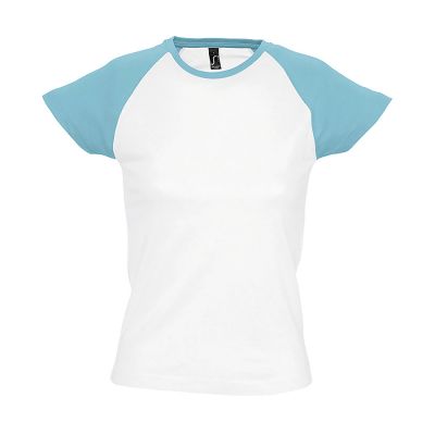 Футболка женская MILKY 150, бирюзовый, белый-0