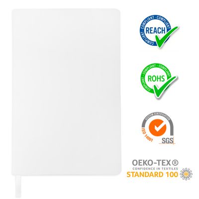 Бизнес-блокнот FUNKY SNOW, формат А5, блок в точку, белый, оранжевый-4