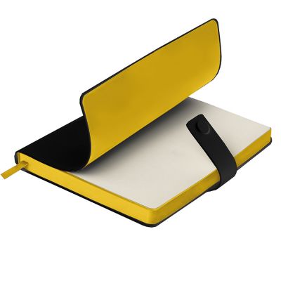 Ежедневник недатированный Stellar, А5, черный, кремовый блок  в линейку, с желтым обрезом, черный, желтый-2