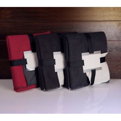 Плед 'Твин', 130х150 см, акрил,  плотность 350 г/м2, белый, черный-2