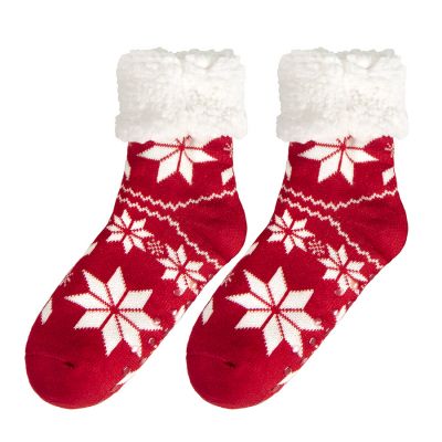 Носки УЮТНЫЕ, красный, белый-1