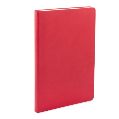 Бизнес-блокнот 'Funky', 130*210 мм,  красный, зеленый форзац, мягкая обложка, блок-линейка-1