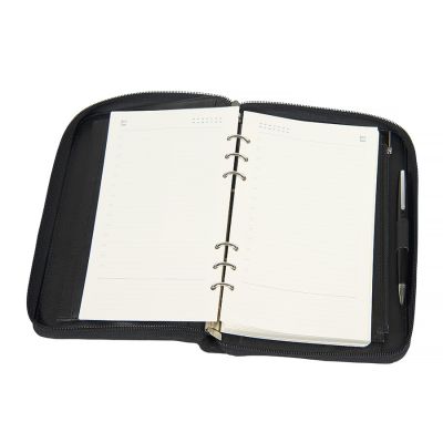 Ежедневник недатированный Chief , A5, на молнии, темно-синий, кремовый блок, подарочная коробка-4