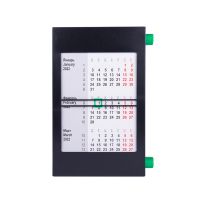 Календарь настольный на 2 года, зеленый, черный