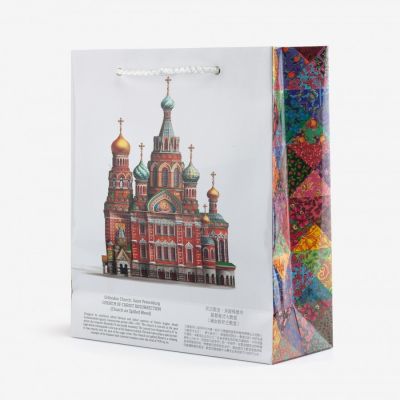 Пакет большой Сугревъ с изображением собора  'Спаса на Крови', разные цвета-1