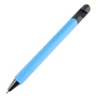 N5 soft, ручка шариковая, голубой/черный, пластик,soft-touch, подставка для смартфона, голубой, черный