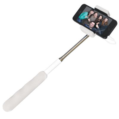 Монопод для селфи с кнопкой, белый-0