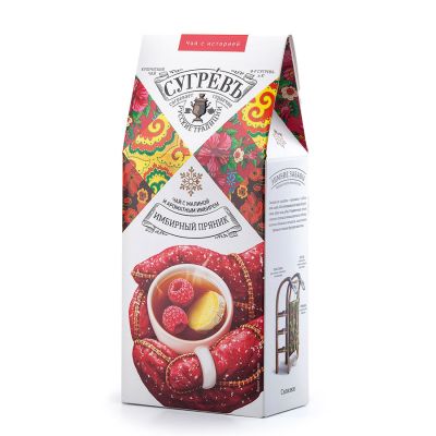 Чай со специями из серии 'СУГРЕВЪ Согревающий'  'Имбирный пряник' 50 гр., белый, красный-0
