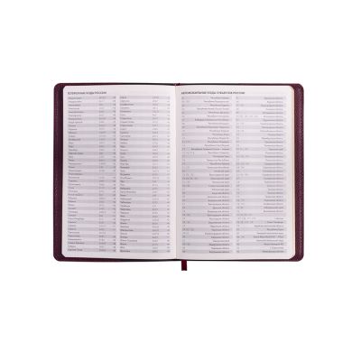 Ежедневник недатированный портфолио Mark, А5, бордовый, кремовый блок, золотой срез-4