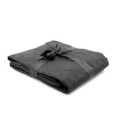 Плед KONJOR, 130х160 см,  микрофибра; 100% полиэстер, черный-1