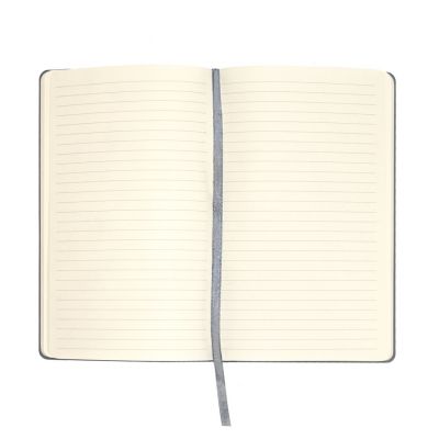 Бизнес-блокнот FUNKY А5, с цветным  форзацем, мягкая обложка,  в линейку, серый, фиолетовый-2