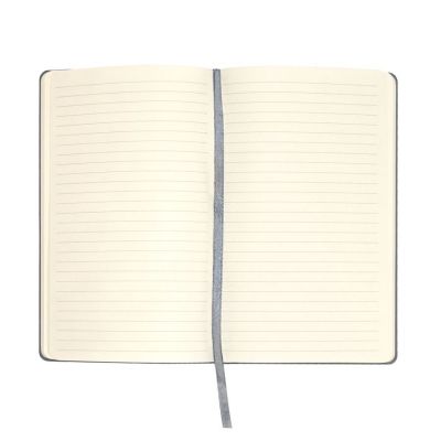 Бизнес-блокнот FUNKY А5, с цветным  форзацем, мягкая обложка,  в линейку, серый, голубой-2