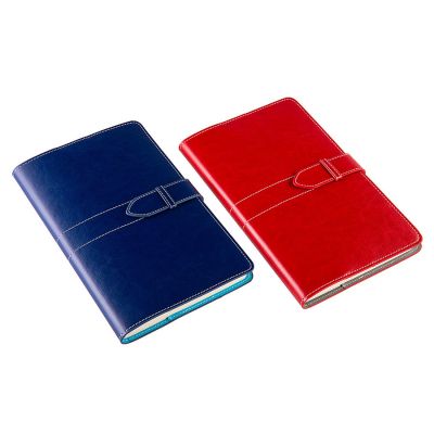 Ежедневник-портфолио недатированный Holder, А5, зеленый/красный, кремовый блок, без обреза, зеленый, красный-4