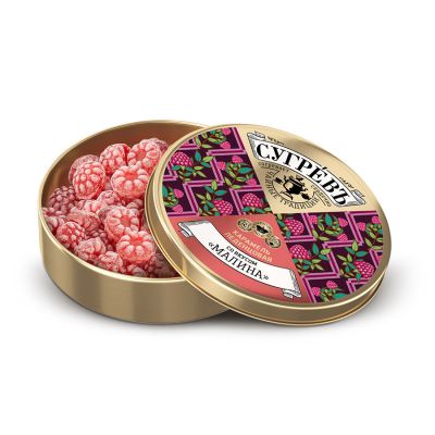 Леденцы СУГРЕВЪ, малина, красный-0