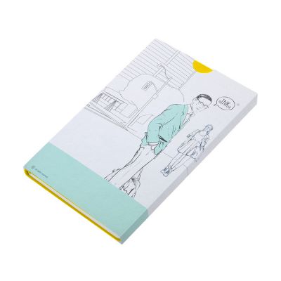 Бизнес-блокнот 'Funky', 130*210 мм, желтый, голубой  форзац, мягкая обложка,  блок - линейка-3