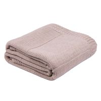 Плед ELSKER MAXI, светло-коричневый, шерсть 30%, акрил 70%, 180*200 см