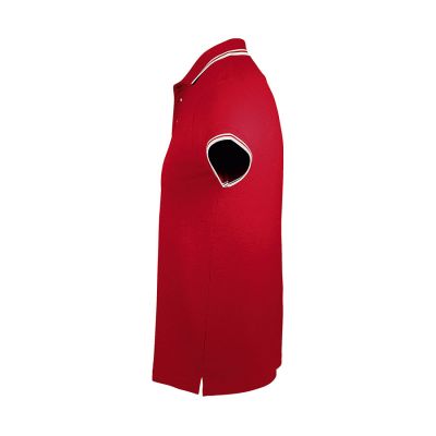 Поло мужское PASADENA MEN 200, красный, белый-2