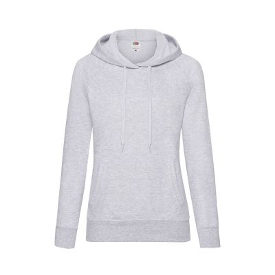 Толстовка женская без начеса LIGHTWEIGH HOODED SWEAT 240, серый меланж-0