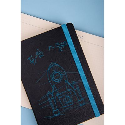 Ежедневник недатированный Ray, формат А5, в клетку, черный, красный-10