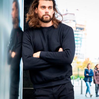 Свитшот унисекс CROAZIA 280, темно-синий-3