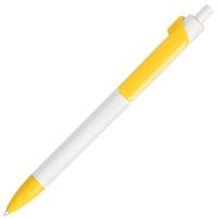 Ручка шариковая FORTE, белый, желтый