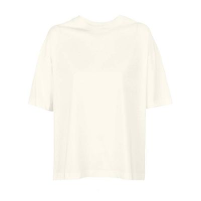 Футболка женская оверсайз BOXY WOMEN 180, белый, бежевый-0