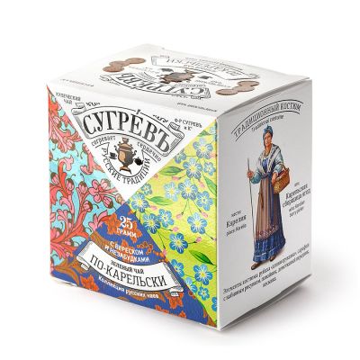 Чай зелёный СУГРЕВЪ «По‑карельски», белый, голубой-0