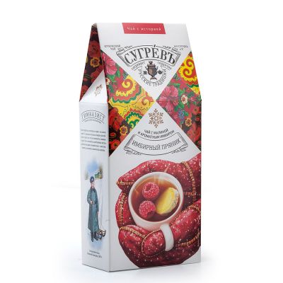 Чай со специями из серии 'СУГРЕВЪ Согревающий'  'Имбирный пряник' 50 гр., белый, красный-2