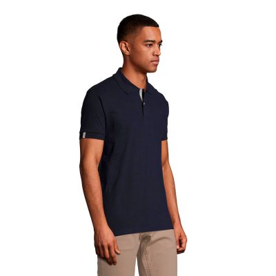 Рубашка поло мужская PORTLAND MEN 200, темно-синий, серый-5