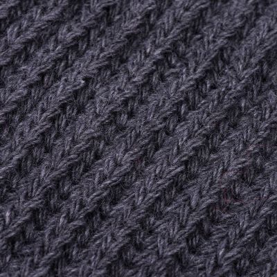 Шапка и шарф GoSnow с ярким пoмпоном и кисточками, серый меланж-4