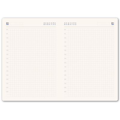 Ежедневник недатированный Ray, формат А5, в клетку, черный, оранжевый-4