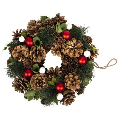 Новогодний венок 'New Year', коричневый-0