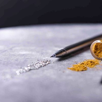 Ручка гелевая DELRAY с колпачком, золотой, пластик, золотистый-4