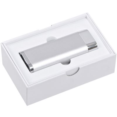 Универсальное зарядное устройство 'Light' (5200mAh) с фонариком, серебристый-8