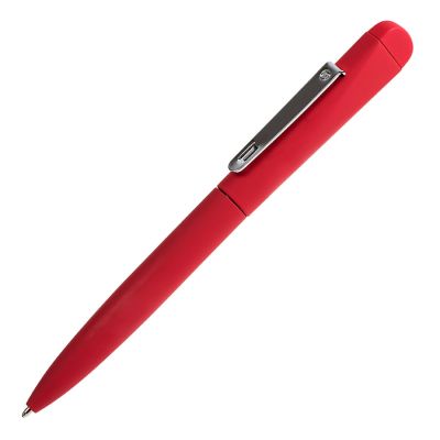 IQ, ручка с флешкой, 8 GB, металл, soft-touch, красный, серебристый-0