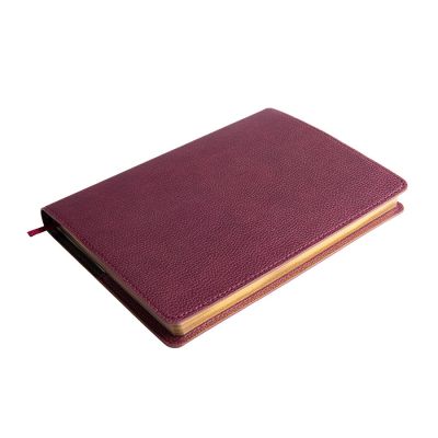 Ежедневник недатированный портфолио Mark, А5, бордовый, кремовый блок, золотой срез-0
