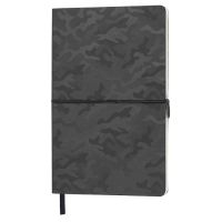 Бизнес-блокнот Tabby Franky, гибкая обложка, в клетку, черный, чёрный