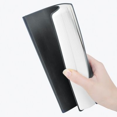 Бизнес-блокнот А5  'Elegance',  мягкая обложка,  в клетку, оранжевый-1