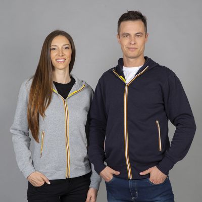 Толстовка худи на молнии с начесом LAS VEGAS LADY 280, серый меланж-5