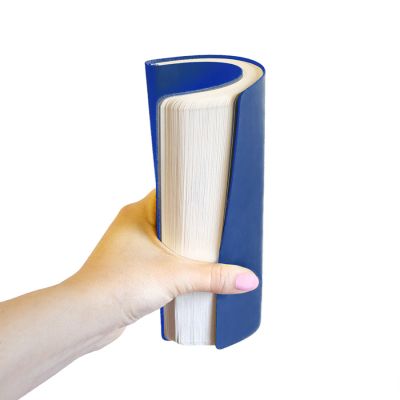 Бизнес-блокнот FUNKY А5, синий, серый форзац, мягкая обложка, в линейку-4