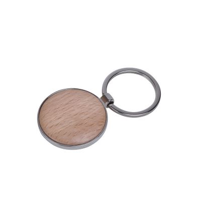 Брелок 'Woody' круглый, серебристый, коричневый-0
