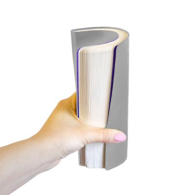 Бизнес-блокнот FUNKY А5, с цветным  форзацем, мягкая обложка,  в линейку, серый, фиолетовый-4