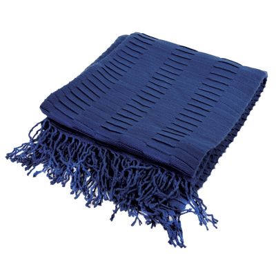 Плед WAVE, 130х150 см, акрил 180гр/м2, синий-4