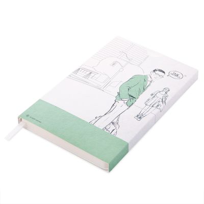 Бизнес-блокнот FUNKY SNOW, формат А5, блок в точку, белый, красный-7