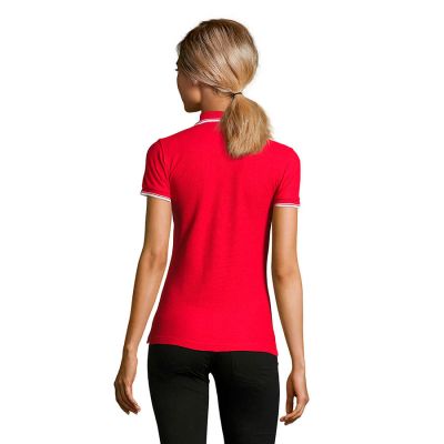 Поло женское PRACTICE WOMEN 270, красный, белый-4